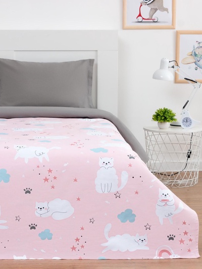 Покрывало 1.5-спальное «Этель» Sweet cats, 145×210 см, хлопок 100%