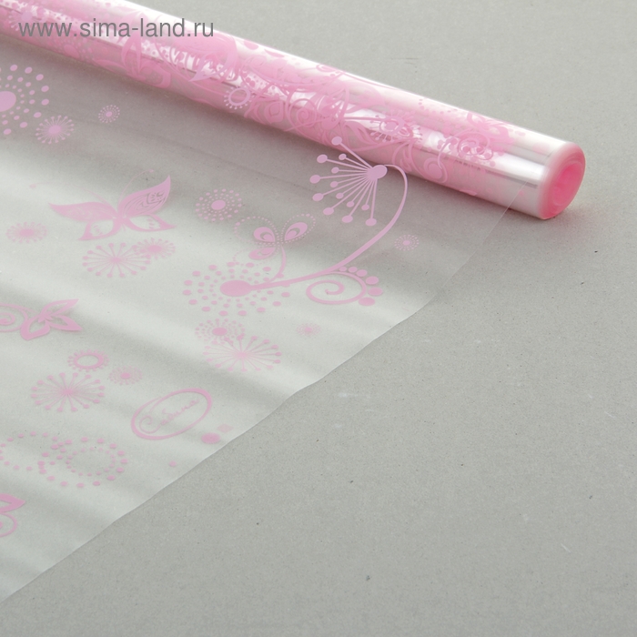 Пленка для цветов "Сабина" розовый 700 мм х 8.5 м - Фото 1