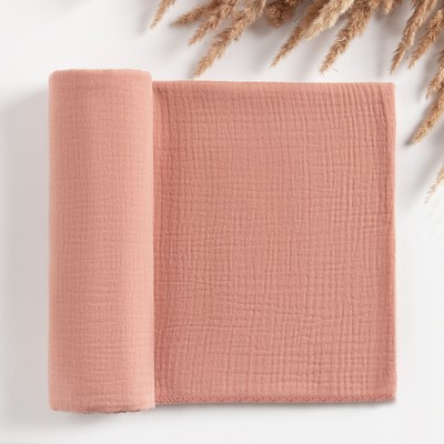 Пелёнка муслиновая Крошка Я «Peach», 135×100 см, двухслойная, 100 % хлопок