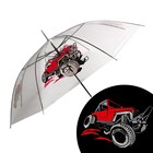 Зонт детский «Внедорожник» полуавтомат прозрачный, d=90 см - Фото 3