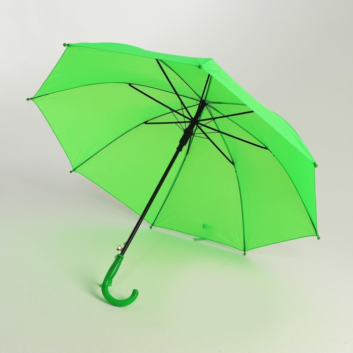 Зонт детский полуавтоматический d=86см, цвет зелёный - фото 1926220153