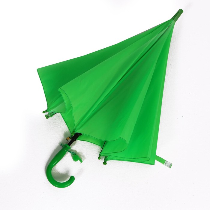 Зонт детский полуавтоматический d=86см, цвет зелёный - фото 1905794356