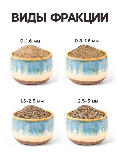 Речной песок "Рецепты дедушки Никиты", сухой, фр 1,6-2,5, крошка, 2 кг