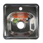 Мойка кухонная Accoona AB3838, врезная, толщина 0.6 мм, 380×380×165 мм, глянец - Фото 1