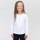Школьная блузка для девочки, цвет белый, рост 134 см - фото 9275152