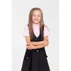 Школьная блузка для девочки, цвет розовый, рост 122-128 см - Фото 2