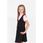 Школьная блузка для девочки, цвет розовый, рост 122-128 см - Фото 3