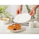 Тарелка фарфоровая пирожковая Доляна «Эстет. Герда», d=18 см, цвет белый - Фото 6