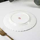 Тарелка фарфоровая пирожковая Доляна «Эстет. Герда», d=18 см, цвет белый - Фото 3