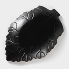 Блюдо для фруктов Доляна «Золотой лист», 26.5×18×3.5 см, чёрное - Фото 4