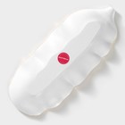 Блюдо для фруктов Доляна «Золотой лист», 36×14×3 см, золотое с белым - Фото 5