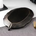 Блюдо для фруктов Доляна «Лист», 30×18×2 см, цвет бронзовый - Фото 3