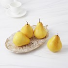 Блюдо для фруктов Доляна «Золотой лист», 30×18×2 см, цвет белый - фото 4325791