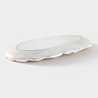 Блюдо для фруктов Доляна «Золотой лист», 30×18×2 см, белое - Фото 3
