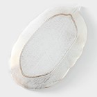 Блюдо для фруктов Доляна «Золотой лист», 30×18×2 см, белое - Фото 4