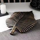 Блюдо для фруктов Доляна «Лист», 35,5×20×5 см, цвет бронзовый - Фото 3