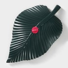 Блюдо для фруктов Доляна «Лист», 35.5×20×5 см, золотое с зелёным - Фото 5