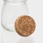 Банка для сыпучих Доляна «Парфе», 100 мл, 5.7×7 см, с пробковой крышкой, стекло, прозрачная - Фото 4