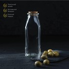 Бутыль стеклянная для соусов и масла с пробковой крышкой Доляна «Парфе», 350 мл, 5,5×16 см - Фото 3