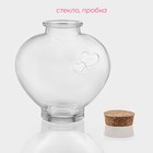 Банка для сыпучих Доляна «Парфе. Амур», 350 мл, 5×11 см, с пробковой крышкой, стекло, прозрачная - Фото 3