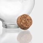 Банка для сыпучих Доляна «Парфе. Амур», 350 мл, 5×11 см, с пробковой крышкой, стекло, прозрачная - Фото 5