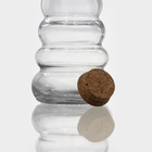 Бутылка для соусов и масла Доляна «Парфе. Гармонь», 400 мл, 21.8×7.5 см, с пробковой крышкой, стекло, прозрачная - Фото 4