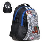 Рюкзак молодёжный Calligrata «Треш», 43×31×17 см, эргономичная, мягкая спинка, чёрный - фото 119094725