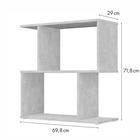 Стеллаж Polini Home Smart фигурный, 2 секции, бетон - Фото 2