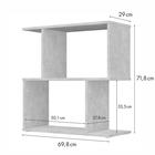 Стеллаж Polini Home Smart фигурный, 2 секции, бетон - Фото 3