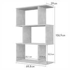 Стеллаж Polini Home Smart фигурный, 3 секции, бетон - Фото 2