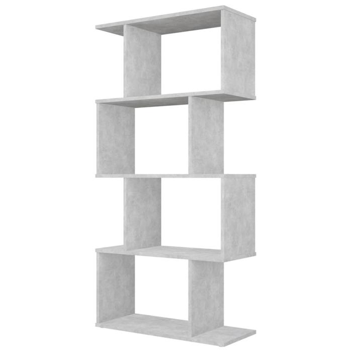 Стеллаж Polini Home Smart фигурный, 4 секции, бетон - Фото 1