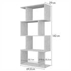 Стеллаж Polini Home Smart фигурный, 4 секции, бетон - Фото 2