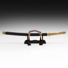 Макет оружия «Сувенирная катана на подставке. Горы», бронзовая отделка - Фото 2