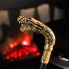 Сувенирная трость с клинком 30 см, набалдашник: дракон золотистый - Фото 3
