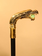 Сувенирная трость с клинком 30 см, набалдашник: дракон золотистый - Фото 4