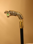 Сувенирная трость с клинком 30 см, набалдашник: дракон золотистый - Фото 5