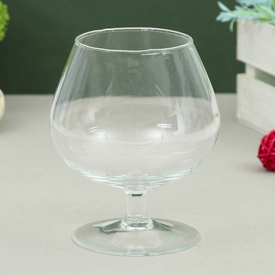 Ваза «Бренди» на плитке, 14×11.5 см, стекло, прозрачная