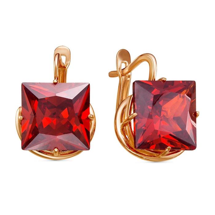 

Серьги «Северное сияние» позолота, цвет красный