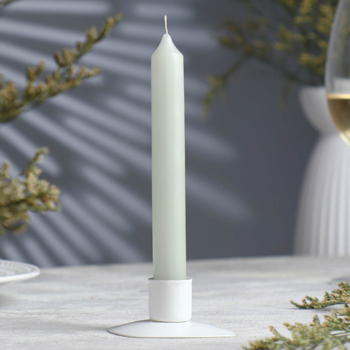 Ароматическая свеча столовая «Зеленый чай», 17×2 см, 40 г - Фото 1