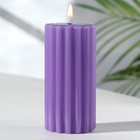 Ароматическая свеча - цилиндр «Рельеф. Горная лаванда», 5×10 см - Фото 1