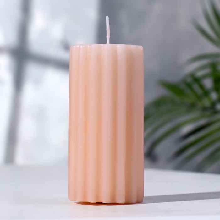 Ароматическая свеча- цилиндр «Рельеф. Сандаловое дерево», 5×10 см - Фото 1