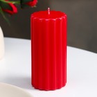 Свеча- цилиндр ароматическая "Рельеф. Сладкая малина", 5х10 см - Фото 2