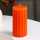 Свеча- цилиндр ароматическая "Рельеф. Сочное манго", 5х10 см - Фото 2