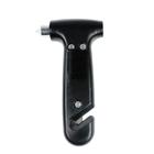 Аварийный молоток для разбивания стёкол с ножом для ремня, крепление на липучке, пластик, чёрный - Фото 4