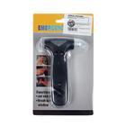 Аварийный молоток для разбивания стёкол с ножом для ремня, крепление на липучке, пластик, чёрный - Фото 5