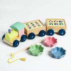 Развивающая игра 3 в 1: рыбалка+каталка+сортер «Паровозик» 35×11×10 см, Уценка - Фото 3