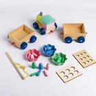 Развивающая игра 3 в 1: рыбалка+каталка+сортер «Паровозик» 35×11×10 см, Уценка - Фото 4