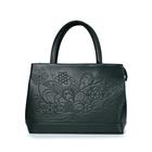 Сумка тоут, отдел на молнии, цвет зеленый 25х36,5х13см - Фото 2