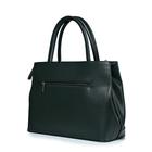 Сумка тоут, отдел на молнии, цвет зеленый 25х36,5х13см - Фото 4