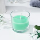 Свеча ароматическая в стакане АЛАНИЯ "Зеленый чай", 5,5 см - фото 6425373